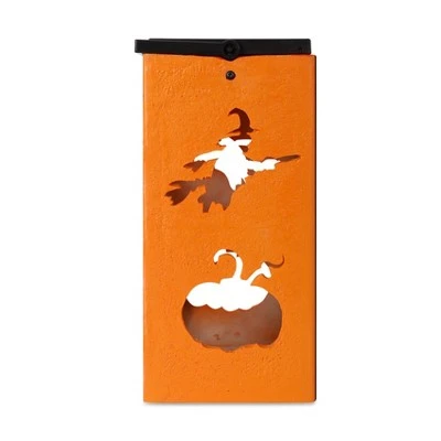 Techko Maid LED Solar 10.8" Portable Halloween Cut Out Decorative Outdoor Lantern Clear 2 Techko Maid LED Solar 10.8" Portable Halloween Cut Out Decorative Outdoor Lantern Clear - Image 2