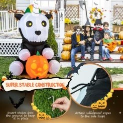 Tangkula 5FT Tall Halloween Inflatable Decoration Inflatable Skeleton Unicorn with Pumpkin Lantern Built-in LED Lights & Waterproof Air Blower -HYDE & EEK BOUTIQUE Store GUEST 020b8753 810f 4c6b b7f2 d3344b086ebe