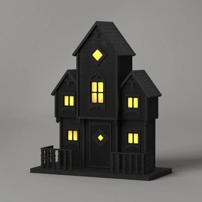Halloween Wooden Light Up Haunted House - Threshold™ 3 Halloween Wooden Light Up Haunted House - Threshold™ - Image 3