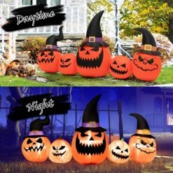 Tangkula Long Inflatable Pumpkin Family Waterproof Halloween Yard Decoration with Built-in LED Lights Indoor & Outdoor Halloween Decor 14 Tangkula Long Inflatable Pumpkin Family Waterproof Halloween Yard Decoration with Built-in LED Lights Indoor & Outdoor Halloween Decor -HYDE & EEK BOUTIQUE Store GUEST 058b6a87 ab9e 4cbb a387 cf2ee66fd7b6