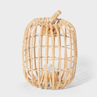 Hyde & EEK! Boutique Harvest Light Up Woodchip Woven Large Pumpkin - Hyde & EEK! Boutique™ 2 Hyde & EEK! Boutique Harvest Light Up Woodchip Woven Large Pumpkin - Hyde & EEK! Boutique™ - Image 2