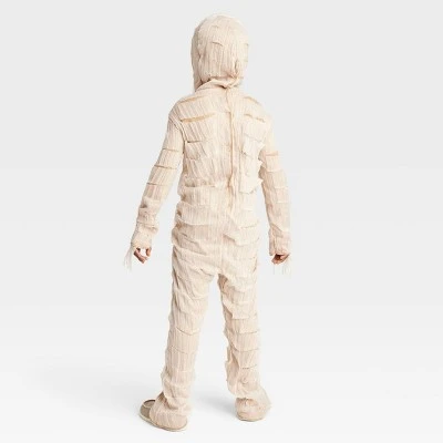 Kids' Mummy Halloween Costume Jumpsuit with Hood - Hyde & EEK! Boutique™ Beige 2 Kids' Mummy Halloween Costume Jumpsuit with Hood - Hyde & EEK! Boutique™ Beige - Image 2