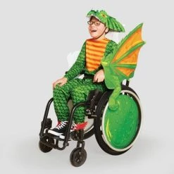 Kids' Adaptive Dragon Halloween Costume Wheelchair Cover with Headpiece - Hyde & EEK! Boutique™ Multicolor