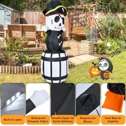 Tangkula 8FT Halloween Inflatable Pirate Barrel Quick Air Blow Holiday Decoration Blow Up Halloween Pirate w/ LED Lights 10 Tangkula 8FT Halloween Inflatable Pirate Barrel Quick Air Blow Holiday Decoration Blow Up Halloween Pirate w/ LED Lights -HYDE & EEK BOUTIQUE Store GUEST 0c7cf07e 560c 4efa a44d db703d7a0034