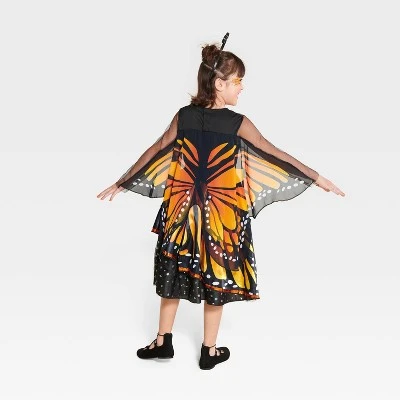 Kids' Monarch Butterfly Halloween Costume Dress with Headpiece - Hyde & EEK! Boutique™ Multi-colored 1 Kids' Monarch Butterfly Halloween Costume Dress with Headpiece - Hyde & EEK! Boutique™ Multi-colored