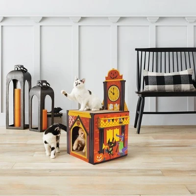 Hyde & EEK! Boutique Halloween Clock Tower Cat Scratcher - Hyde & EEK! Boutique™ 3 Hyde & EEK! Boutique Halloween Clock Tower Cat Scratcher - Hyde & EEK! Boutique™ - Image 3