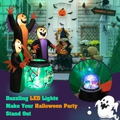 Costway 8FT Inflatable Halloween Witches Holding Cauldron Yard Decor w/ Colorful Lights -HYDE & EEK BOUTIQUE Store GUEST 139c48df 87a5 4396 9a37 e589b37539ab