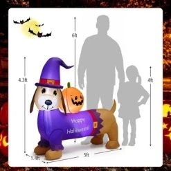 Costway 5 FT Long Halloween Inflatable Dachshund Dog with Pumpkin Self Inflating Yard 17 Costway 5 FT Long Halloween Inflatable Dachshund Dog with Pumpkin Self Inflating Yard -HYDE & EEK BOUTIQUE Store GUEST 13e6a90e 14c0 43b2 8efb bb5dac2539c3