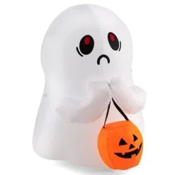 Costway 4' Halloween Inflatable Ghost Holding Pumpkin Blow up Holiday Decor w/LED Lights -HYDE & EEK BOUTIQUE Store GUEST 1430a7a5 b2d2 4554 8ec1 8eb885f3f303
