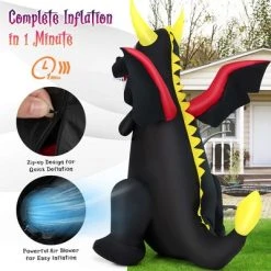 Costway 8 FT Halloween Inflatable Fire Dragon Giant Blow up Decoration with LED Lights -HYDE & EEK BOUTIQUE Store GUEST 18a0762a b115 4365 9432 d4765160859b