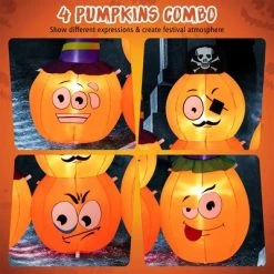 Costway 5 FT Long Halloween Inflatable Decoration 4 Pumpkin Lanterns Combo with Pirate -HYDE & EEK BOUTIQUE Store GUEST 199cbacb 7d74 4703 936b 23a9ca020770