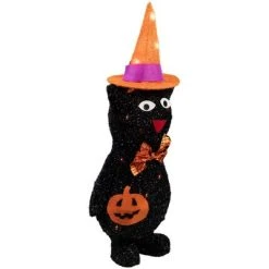 Northlight 24" Spooky Town Lighted Black Cat in Witch's Hat Outdoor Halloween Decoration -HYDE & EEK BOUTIQUE Store GUEST 19ce02fb c2fa 458d 809e a327ab0fa73f