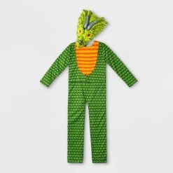Kids' Adaptive Dragon Halloween Costume Jumpsuit with Headpiece - Hyde & EEK! Boutique™ Multicolor
