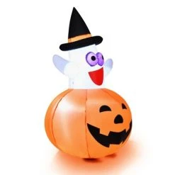 Costway 5 Ft Halloween Blow-up Inflatable Ghost in Pumpkin w/ LED Bulb Yard Decoration -HYDE & EEK BOUTIQUE Store GUEST 1d1d5e8d e464 4eac 94ee 43f5f56ef61a