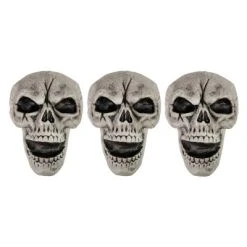 Northlight Set of 3 Skull Stakes Outdoor Yard Halloween Decorations