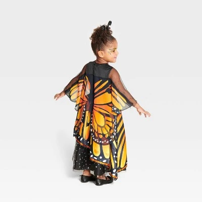 Toddler Monarch Butterfly Halloween Costume Dress with Headpiece - Hyde & EEK! Boutique™ Multi-colored 1 Toddler Monarch Butterfly Halloween Costume Dress with Headpiece - Hyde & EEK! Boutique™ Multi-colored