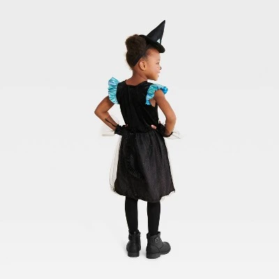 Toddler Pom Pom Cat Witch Halloween Costume Dress with Accessories - Hyde & EEK! Boutique™ 1 Toddler Pom Pom Cat Witch Halloween Costume Dress with Accessories - Hyde & EEK! Boutique™