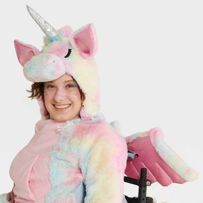 Kids' Adaptive Plush Unicorn Halloween Costume Jumpsuit - Hyde & EEK! Boutique™ 2 Kids' Adaptive Plush Unicorn Halloween Costume Jumpsuit - Hyde & EEK! Boutique™ - Image 2