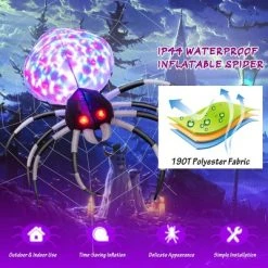 Costway 3.5 FT Wall Halloween Inflatable Spider Holiday Decor with Multi-Color Lights -HYDE & EEK BOUTIQUE Store GUEST 236158a3 4b8c 4e0d af64 73ef4b14ff2e