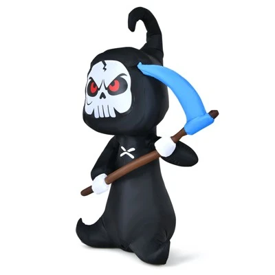 Tangkula 6FT Halloween Inflatable Ghost Outdoor Blow Up Decoration with LED Lights& Blower Blow Up Halloween Decoration 1 Tangkula 6FT Halloween Inflatable Ghost Outdoor Blow Up Decoration with LED Lights& Blower Blow Up Halloween Decoration