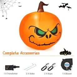 Tangkula 4 FT Halloween Inflatable Pumpkin Large Blow up with Build-in LED Light for Indoor&Outdoor -HYDE & EEK BOUTIQUE Store GUEST 261b6e6e b189 4026 9a7e 25c9902d3939