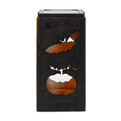 Techko Maid LED Solar 10.8" Portable Halloween Cut Out Decorative Outdoor Lantern Clear 1 Techko Maid LED Solar 10.8" Portable Halloween Cut Out Decorative Outdoor Lantern Clear