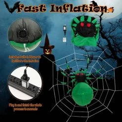 Costway 5 FT Long Halloween Inflatable Spider with White Net Yard Decor w/Rotating Light 13 Costway 5 FT Long Halloween Inflatable Spider with White Net Yard Decor w/Rotating Light -HYDE & EEK BOUTIQUE Store GUEST 28de8e71 b405 4ce1 ab64 f3cba6f5c618