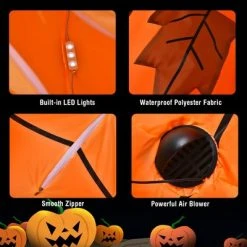 Costway 8FT Halloween Inflatable Pumpkin Head Dinosaur Blow Up with LED Lights -HYDE & EEK BOUTIQUE Store GUEST 28f0171f e85f 497b 9d76 19302f334e5f