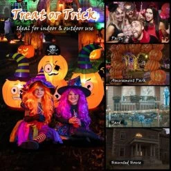 Tangkula 5 FT Long Halloween Inflatable Decoration Blow Up Pumpkin Combo w/ Pirate & Witch Hats, Built-in Bright LED Lights Additional Sandbag 12 Tangkula 5 FT Long Halloween Inflatable Decoration Blow Up Pumpkin Combo w/ Pirate & Witch Hats, Built-in Bright LED Lights Additional Sandbag -HYDE & EEK BOUTIQUE Store GUEST 2d915733 4ab5 41a8 9acd 89372427cdcb