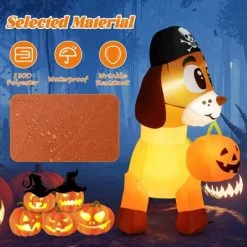 Tangkula 5.5 FT Long Halloween Inflatable Decoration Blow Up Dachshund Wiener Dog w/ Pirate Hat & Pumpkin Built-in LED Lights -HYDE & EEK BOUTIQUE Store GUEST 30e33be4 abaf 46ff ab22 6ba43b6c2a30