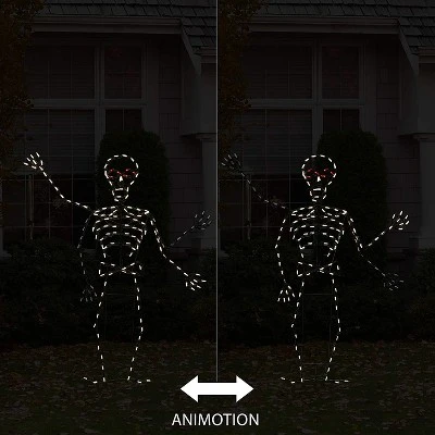 Spooky Town 32In Pro-Line Animotion Skeleton Halloween Decoration, 80 Led Lights 1 Spooky Town 32In Pro-Line Animotion Skeleton Halloween Decoration, 80 Led Lights