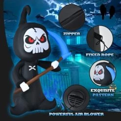 Tangkula 6FT Halloween Inflatable Ghost Outdoor Blow Up Decoration with LED Lights& Blower Blow Up Halloween Decoration 8 Tangkula 6FT Halloween Inflatable Ghost Outdoor Blow Up Decoration with LED Lights& Blower Blow Up Halloween Decoration -HYDE & EEK BOUTIQUE Store GUEST 32d872ca 2581 42b3 a9a9 ebb436b02d0a