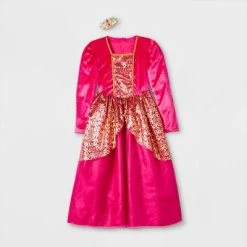 Kids' Adaptive Princess Halloween Costume Dress with Headpiece - Hyde & EEK! Boutique™ Multicolor