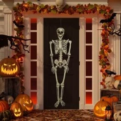 Northlight 5' Life Size Skeleton Indoor/Outdoor Halloween Decoration - White/Gray