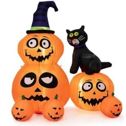 Costway 6 FT Inflatable Pumpkin Combo with Wizard’s Hat & Cat with Built-in LED Light -HYDE & EEK BOUTIQUE Store GUEST 3734da99 989c 44ea 85bb cf9bf0f1c427