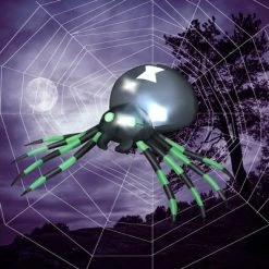 Costway 6FT Halloween Inflatable Blow-Up Spider w/ LED Lights Outdoor Yard Decoration