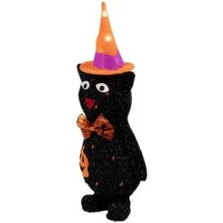 Northlight 24" Spooky Town Lighted Black Cat in Witch's Hat Outdoor Halloween Decoration -HYDE & EEK BOUTIQUE Store GUEST 3967d236 76b0 40fd 801e 3d359c9abb78