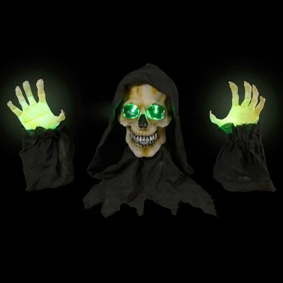 Northlight 8" Spooky Town LED Lighted Grim Reaper with Sound Outdoor Halloween Decoration 2 Northlight 8" Spooky Town LED Lighted Grim Reaper with Sound Outdoor Halloween Decoration - Image 2