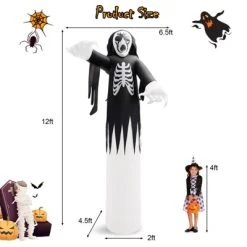 Tangkula 12 FT Halloween Inflatable Skeleton Decoration w/ Built-in LEDs Inflatable Scull Face Ghost 15 Tangkula 12 FT Halloween Inflatable Skeleton Decoration w/ Built-in LEDs Inflatable Scull Face Ghost -HYDE & EEK BOUTIQUE Store GUEST 3d47f89a 0f25 4702 92b3 84ab1b2b94fe