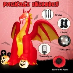 Costway 10 FT Inflatable Giant Animated Fire Dragon Outdoor Halloween Decor w/Lights 11 Costway 10 FT Inflatable Giant Animated Fire Dragon Outdoor Halloween Decor w/Lights -HYDE & EEK BOUTIQUE Store GUEST 3fd80db8 47ce 4ed0 9bf2 b11da498e9f9