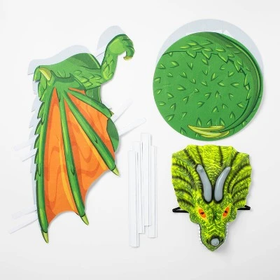 Kids' Adaptive Dragon Halloween Costume Wheelchair Cover with Headpiece - Hyde & EEK! Boutique™ Multicolor 2 Kids' Adaptive Dragon Halloween Costume Wheelchair Cover with Headpiece - Hyde & EEK! Boutique™ Multicolor - Image 2