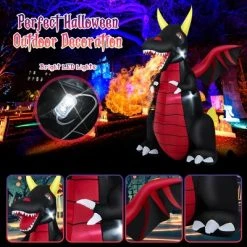 Costway 8 FT Halloween Inflatable Fire Dragon Giant Blow up Decoration with LED Lights -HYDE & EEK BOUTIQUE Store GUEST 40d0cd6e 0bc9 42ea 8b67 ec03cf2d2ae7