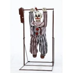 Seasonal Visions Animated Tumbling Clown Doll Halloween Decoration - 3 ft - White