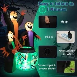 Costway 8FT Inflatable Halloween Witches Holding Cauldron Yard Decor w/ Colorful Lights -HYDE & EEK BOUTIQUE Store GUEST 48a9764d e065 4b5d 9f17 cf573b390158