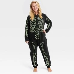 Women's Glow-In-The-Dark Skeleton Halloween Matching Family Union Suit - Hyde & EEK! Boutique™ Black -HYDE & EEK BOUTIQUE Store GUEST 499ed820 caf1 4904 9b47 511b4b6a8bcf 5