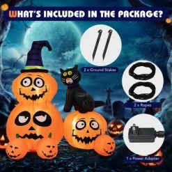Costway 6 FT Inflatable Pumpkin Combo with Wizard’s Hat & Cat with Built-in LED Light -HYDE & EEK BOUTIQUE Store GUEST 4ac457ca e852 48e2 a451 3bbd889e2f32
