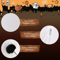 Costway 4' Halloween Inflatable Ghost Holding Pumpkin Blow up Holiday Decor w/LED Lights -HYDE & EEK BOUTIQUE Store GUEST 4ba791f6 bcb7 4ae5 86c2 a36a6c5fae55