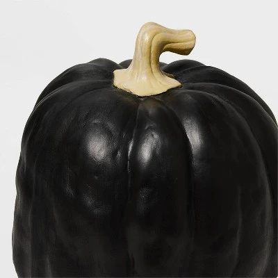 Hyde & EEK! Boutique Falloween Medium Black Sheltered Porch Pumpkin Halloween Decorative Sculpture - Hyde & EEK! Boutique™ 2 Hyde & EEK! Boutique Falloween Medium Black Sheltered Porch Pumpkin Halloween Decorative Sculpture - Hyde & EEK! Boutique™ - Image 2