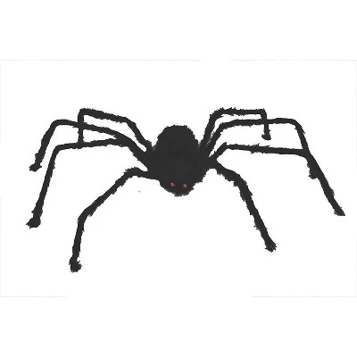 Fun World Poseable Hairy Spider Halloween Decoration - 50 in - Black 1 Fun World Poseable Hairy Spider Halloween Decoration - 50 in - Black