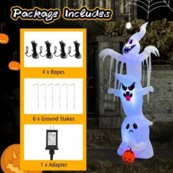 Costway 10 ft Inflatable Halloween Overlap Ghost Giant Decoration w/ Colorful RGB Lights 16 Costway 10 ft Inflatable Halloween Overlap Ghost Giant Decoration w/ Colorful RGB Lights -HYDE & EEK BOUTIQUE Store GUEST 4fc8d823 905d 4e88 8153 032d004276cf